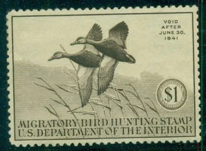 US RW7, $1.00 Black Ducks, og, NH, VF/XF, Scott $250.00 - Picture 1 of 1