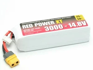 RED POWER LiPo Akku RED POWER XT 3000 - 14,8V / 15426 - Bild 1 von 1