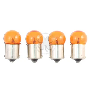 4x Light Bulb Amber Turn Signal Blinker Single Filament Lamp 1156 BA15S 23W - Picture 1 of 3