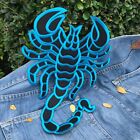 Blue Scorpion XXL Jacket Large Back Patch 11x7.5 In Iron-on Embroidered Applique