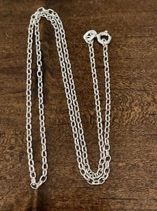 New 925 Sterling Silver Small Rolo Link Chain Necklace 16” 2mm - Picture 1 of 10