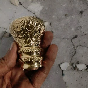 Designer Victorian Golden Brass Style Solid Brass Handle for Walking Stick - Picture 1 of 3