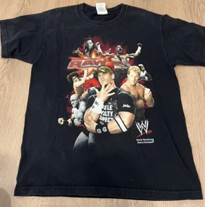 Vintage WWE T-Shirt RAW Gr. "YOUTH L" Cena HHH Hardy - Bild 1 von 4