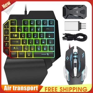 Gaming Mechanical Keyboards Mouse Combo Wired Gamer Kit RGB Backlit for PS4 PS3  - Afbeelding 1 van 10