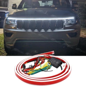 70" For Jeep Grand Cherokee Start Scan Dynamic LED Hood Light Strip Turn Signals - Picture 1 of 9