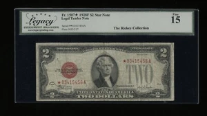 DBR 1928-F $2 Legal STAR Fr. 1507* Legacy 15 Serial *03415456A - Picture 1 of 2