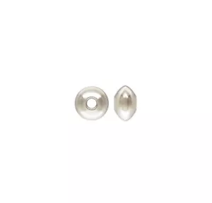 925 Sterlingsilber 3,3 mm x 2 mm Nahtlose Untertasse Perlen 20 Stck. #5110-1 - Bild 1 von 1