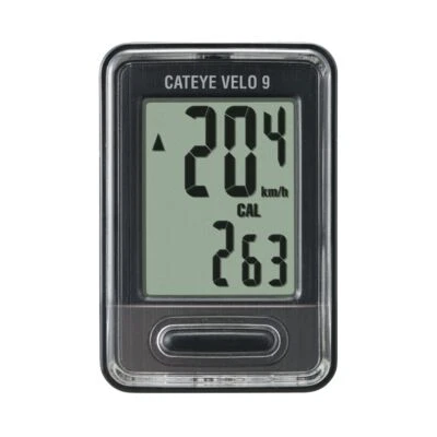 CatEye Velo 9 Wired Cycle Computer: User-Friendly, 9 Functions, Including Speed, - Image 1 of 3