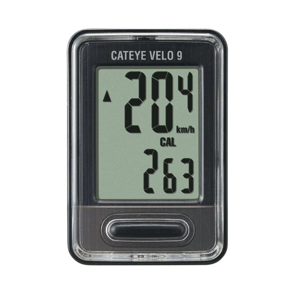CatEye Velo 9 Wired Cycle Computer: User-Friendly, 9 Functions, Including Speed, - Image 1 of 3
