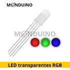LED transparentes RGB RVB 5mm 4 broches CATHODE MONDUINO