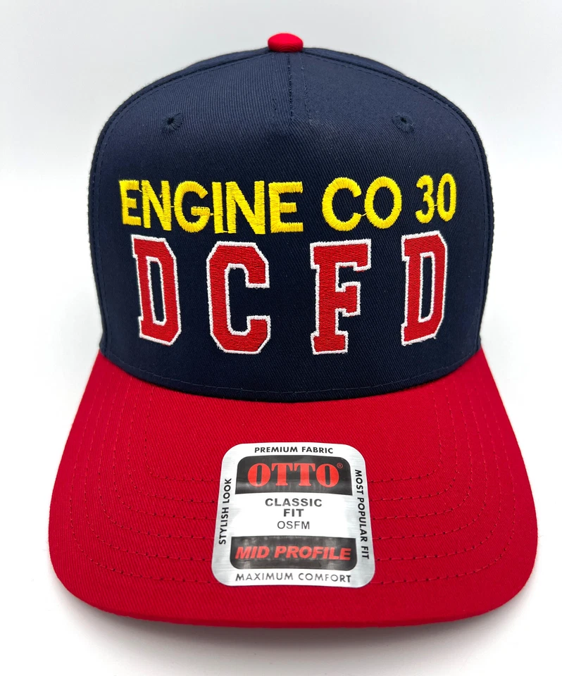 OTTO CAP Red/Natural 5 Panel Mid Profile Cotton Twill Baseball Cap 31-069