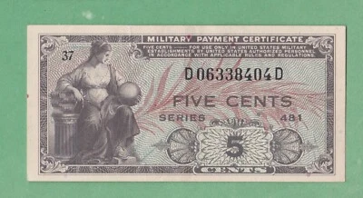 United States MPC .05 Cent Series 481   EXTRA FINE - Image 1 of 2