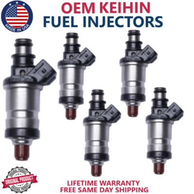Paquete de 5 inyectores de combustible OEM KEIHIN para Acura Vigor 1992-1998, TL 2,5 L I5 Foto 1 de 3
