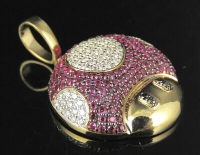 3 Ct Round Simulated Amethyst Mens Carpenter Bee Pendant 14K Yellow Gold Plated - Image 1 of 4