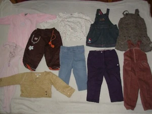 Lot de 10 vêtements 18mois (81cm) Flle hiver - mi saison ***marques*** - Imagen 1 de 10