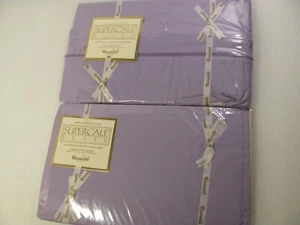 Wamsutta Elite Twin Sheet Set Purple Lavendar Flat & Fitted 250 Thread Supercale - Picture 1 of 14