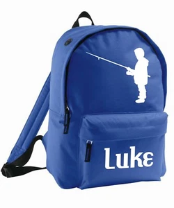 Mochila Mochila Personalizada de Pesca para Niños Añadir Nombre Niños Pescador de Peces - Imagen 1 de 12