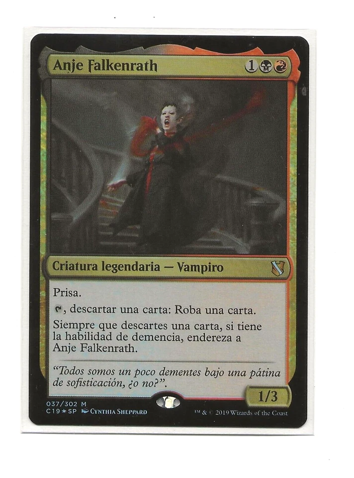ANJE FALKENRATH FOIL MTG Spanish NM Magic Commander 2019 - Imagen 1 de 1