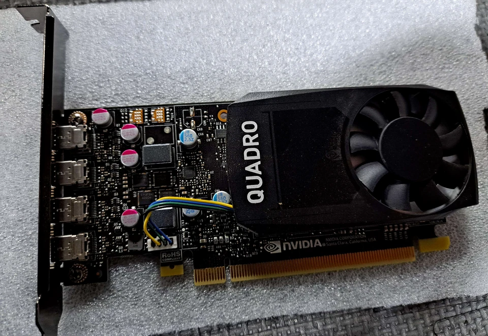 HP Nvidia Quadro P620 2GB PCIE x16 4 x Mini DP L11436-001 L21968-001 Video Card! - Image 1 of 1