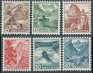 1948 SVIZZERA VEDUTE 6 VALORI MH * - UR3-2 - Picture 1 of 1