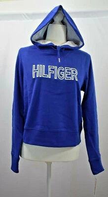 Tommy Hilfiger Sport логотип укороченный толстовка с капюшоном MD новый с ярлыком - Изображение 1 из 4