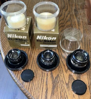 Nikon EL Nikkor 135mm f5.6 N 80mm 50mm Enlarging Lenses - Image 1 of 4