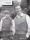 Vintage Shawflex Knitting Pattern Father & Son Dk Slipovers 26-28" & 38-40"