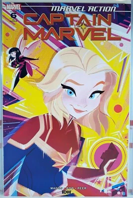 💥 MARVEL ACTION CAPTAIN MARVEL #6 RI 1:10 VARIANTE BALDARI IDW 2019 2020 ESCASO Foto 1 de 4