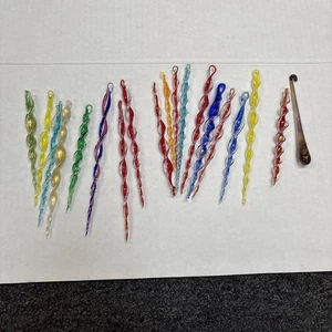 18 Weihnachtsfahrrad Ornamente aus mundgeblasenem Glas + 1 Träne Tropfen Glasschmuck - Bild 1 von 3