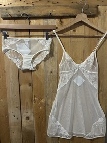 S La Perla Lingerie Set Ivory White  Bra- Panty Bridal NWT
