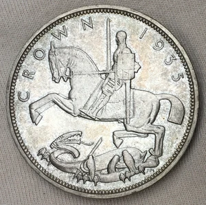 Großbritannien. Georg V, 1935 Silber Jubiläum Präparat Krone, Incuse Schriftzug - Bild 1 von 2