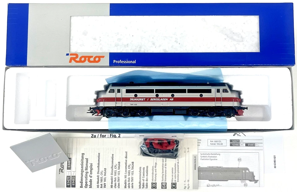 ROCO Nr. 63483 Diesellok NOHAB "TAGAB TMYX 103 - BERGSLAGEN AB", mit DSS  (N32) - Bild 1 von 4