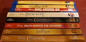 Disney (8 Blu-ray Lot) Cinderella, Snow White, Beauty & The Beast FREE SHIPPING! - Imagen 1 de 2