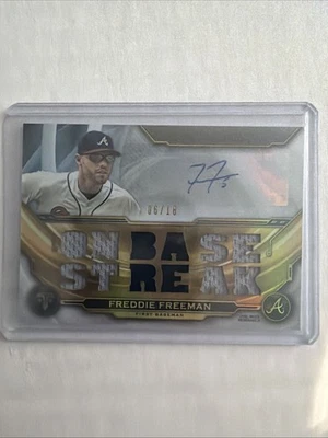 2019 Topps Triple Threads - Triple Threads Autograph Relics Freddie Freeman... - Image 1 of 2
