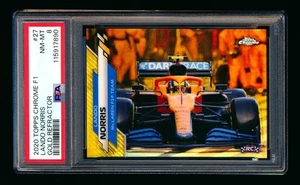 2020 TOPPS CHROME F1 #27 LANDO NORRIS RC GOLD REFRACTOR ROOKIE SP #12/50 PSA 8! - Picture 1 of 2