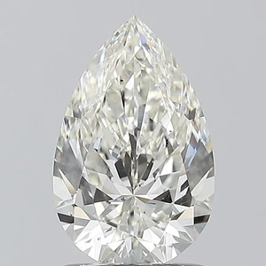 Pear Cut 1.19 Carat Cert. AGI Natural Mined Diamond Loose H color VS2 clarity - Picture 1 of 2
