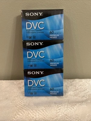 NOS Sony Mini DVC 60 Minutes LP:90 Premium 3PK Factory Sealed w/Hang Tag - Image 1 of 4