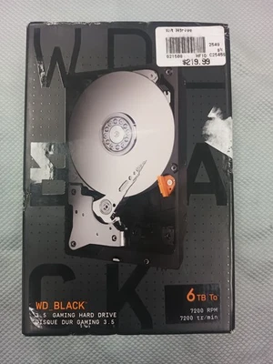 Western Digital WD_BLACK 6TB Gaming SATA HDD Internal Hard Drive HDD-WD6004FZWX - Image 1 of 3