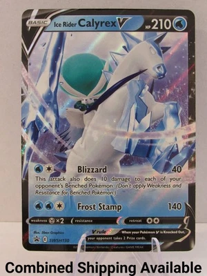 Ice Rider Calyrex V - SWSH130 SWSH: Sword & Shield Promo Cards NM Holo  17007 - Image 1 of 2