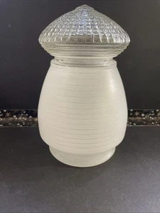 Art Deco Ceiling Light Shade Milk Glass Porch Lamp Glass bullseye 4" fitter - Picture 1 of 4