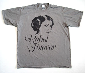 Star Wars Princess Leia Rebel Forever T-Shirt Men's Size XL Gray Port & Company - Picture 1 of 3