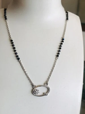 Love Mangalsutra 925 Plata Collar Dije Amor Moda Elegante Cadena Regalo dokiya Foto 1 de 4