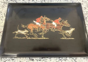 Vintage Couroc of Monterey Fuchs Jagd Tablett - Mid Century Modern 15,5" x 10,75" - Bild 1 von 11