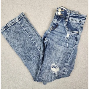 True Craft Jeans KIds Size 10 Adjustable Waist Distressed 24" Waist - Picture 1 of 14