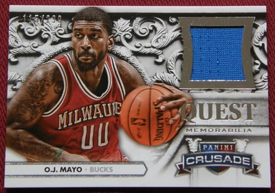2013/14 Panini Crusade Quest Relic #8 - OJ Mayo - 115/299 - Milwaukee Bucks - Image 1 of 2