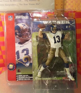 Figura de acción, Kurt WARNER, NFL, LA Rams, de colección 2001, nueva en caja, 8"h por McFarlane's Spor - Imagen 1 de 13