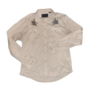 Camisa Howler Bros Gaucho Perla A Presión Occidental Para Hombre M Bordado Agave Ventilada - Imagen 1 de 14