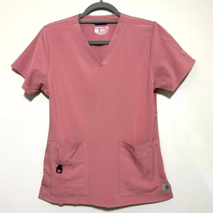 Carhartt Force Cross-Flex Women's V-Neck Top #C12110 Size Small Mauve - Picture 1 of 9