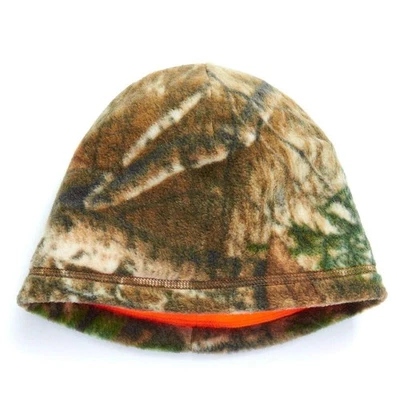 Hot Shot Men’s Reversible Camo Fleece Beanie – Blaze/Realtree Edge Outdoor Hunti - Image 1 of 4