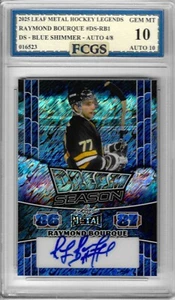 Leaf Metal Ray Bourque 2025 automático/8 #DS-RB1 graduado FCGS 10 GEMA COMO NUEVO (auto 10) - Imagen 1 de 2